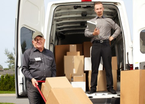 Professional packing boxes prepared for a Shepherds Bush home move