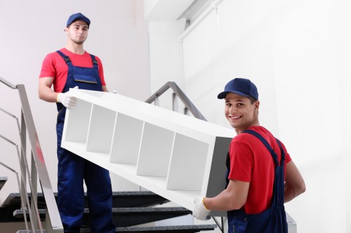 Removal van and moving team ready for a Shepherds Bush home move