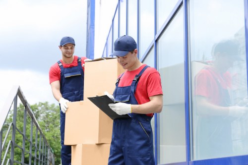 Local movers handling office furniture in West London