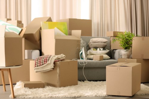 Local commercial moving team handling office furniture in West London