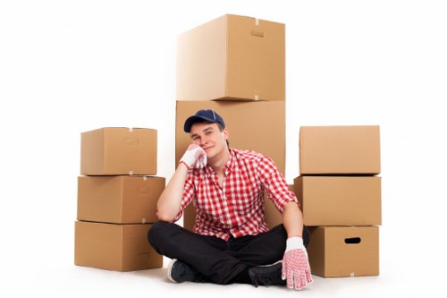 Office relocation items ready for business removals in West London